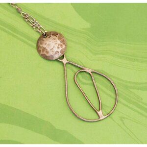 Vintage Sterling Silver Figaro Style Chain Intricate Necklace 18 inch - W13